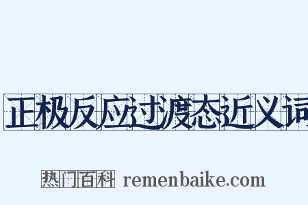 正极反应过渡态近义词是什么意思的图片